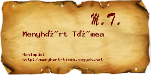 Menyhért Tímea névjegykártya